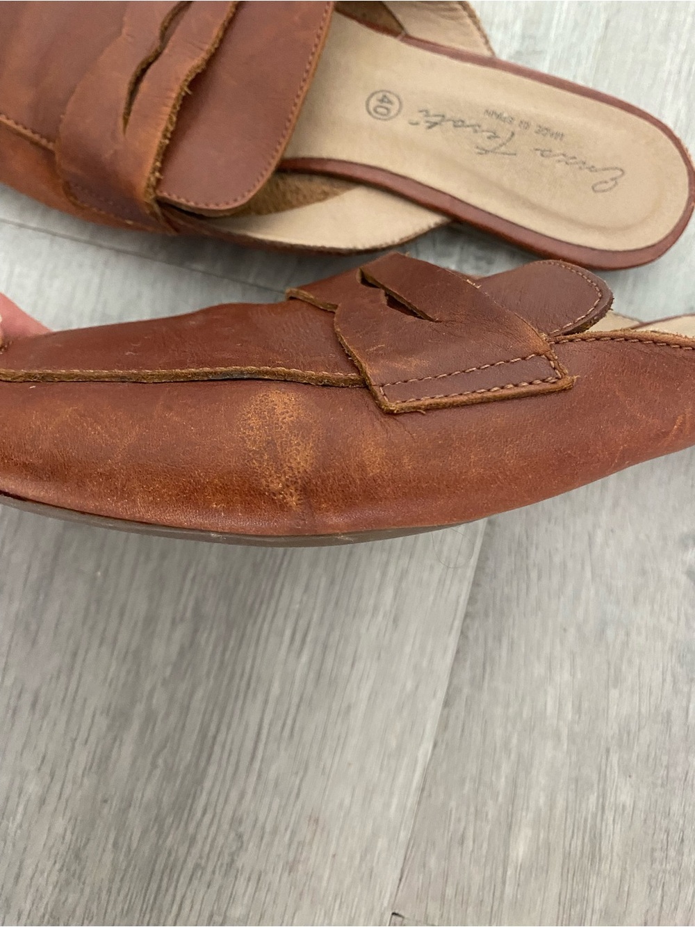 Enzo Tesoti Brown leather flat mule size 9 - Picture 5 of 5